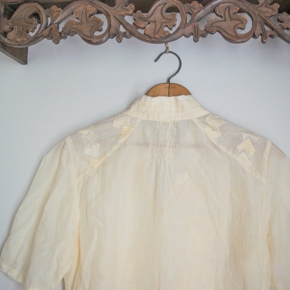 Burning Torch SILK Embroidered Top - Picture 6 of 9